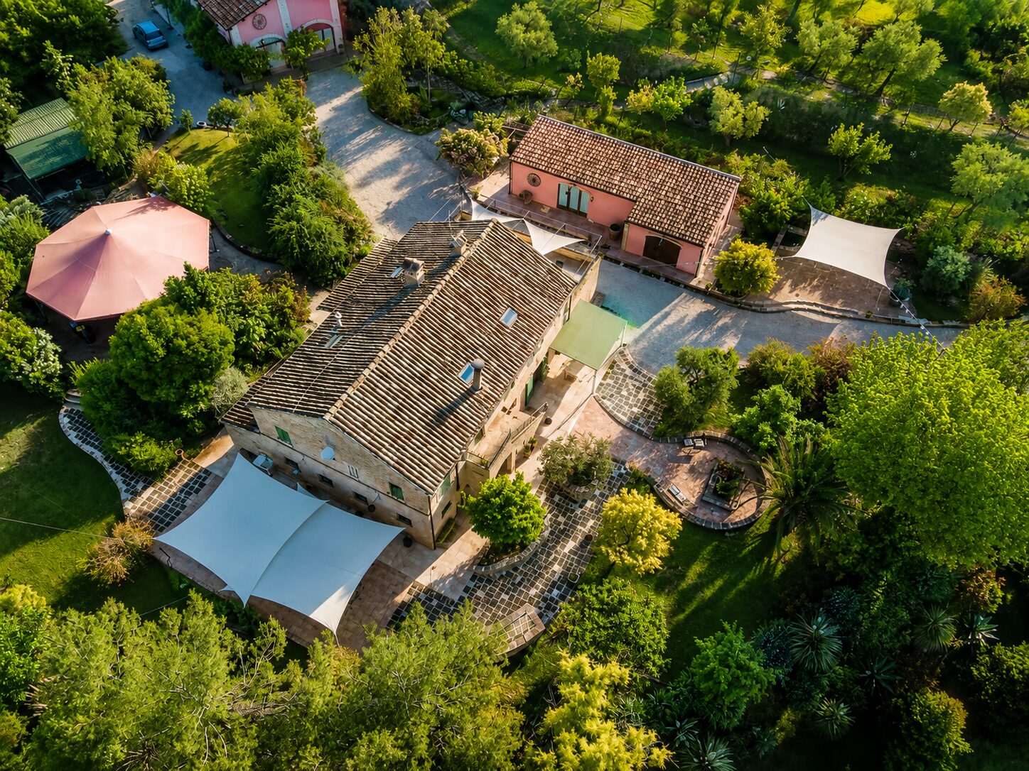 Aerial view of buildings